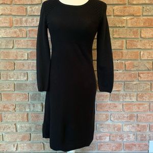 J. Jill Petite Sz XS XSP Black Knit Sweater Dress